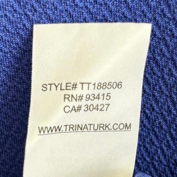 NWT Trina Turk Textured Cielo Diamond Blue‎ Mini Dress Size 4 Cocktail Party - Picture 7 of 7